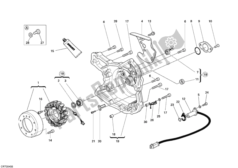 Toutes les pièces pour le Couvercle De Générateur du Ducati Sportclassic GT 1000 Touring USA 2009